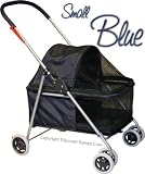Small Blue Folding Dog Stroller
