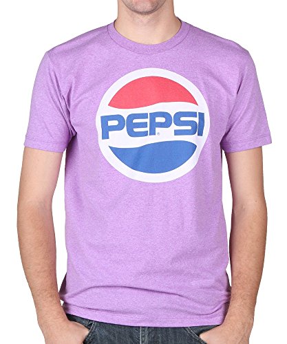 Pepsi Men's Logo T-Shirt, Neon Purple Heather, Small