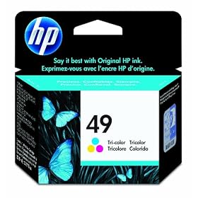 Original HP 49 Tri-color Ink Cartridge in Retail Packaging