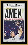 New Orleans Saints - Super Bowl 44 XLIV - Amen - Brees - Wood Mounted Newspaper Print