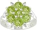 Sterling Silver Peridot Flower Ring
