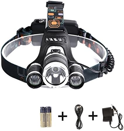 LAIN Headlamp LED Headlight Fashlight Rechargeable Headlights Overhead Helmet Light Torch Super Bright with 4 Modes for Hiking Running Walking Dog ect