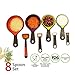 Lennie Cook Collapsible Silicone Measuring Cups & Measuring Spoons Set, Portable 8-Peace Set, 8 Sizes
