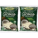 Let's Do Organic Coconut Finely Shredded Flakes Unsweetened -- 8 oz Each / Pack of 2