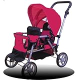 IMAGE OF DOLL TWIN STROLLER #9386 w/ FREE Carriage Bag
