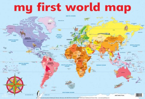 Childrens Toyshop  Children & Baby Books : My First World Map Wall Chart (Wall Charts)