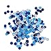 Mybbshower Tissue Paper Wedding Confetti in Blues White Silver for Boys Birthday Party Bridal Baby Shower Table Decor 25 mm Pack of 5000