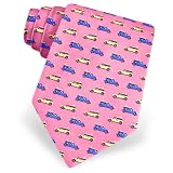 Mini Cooper Tie by Oak Hill Neckwear - Pink Silk