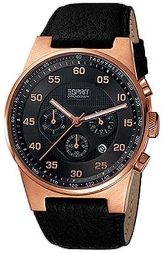 Esprit Herren-Armbanduhr XL Grand Legend Rosegold Analog Leder ES101911004 Preisvergleich
