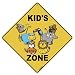 Kid Zone Crossing Aluminum Crossroad Sign, 12 x 12