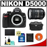 Nikon D5000 Digital SLR Camera Body with Nikon 18-200mm VR II DX AF-S Zoom Lens + 16GB Memory Card + Spare EN-EL9 Battery + Case + Cameta Bonus Accessory Kit