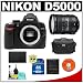 Nikon D5000 Digital SLR Camera Body with Nikon 18-200mm VR II DX AF-S Zoom Lens + 16GB Memory Card + Spare EN-EL9 Battery + Case + Cameta Bonus Accessory Kit