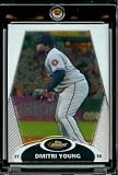 2008 Topps Finest # 44 Dmitri Young - Washington Nationals - Premium Baseball Card in Protective Screw Down Display
