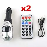 Neewer 2x SILVER CAR PLAYER USB