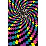 (24x36) Electric Rainbow (Spiral) Flocked Blacklight Poster Print