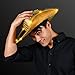 Shiny Gold Sequin Light Up LED Cowboy Hat