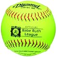 Diamond Sports Optic Super Synthetic Cover Babe Ruth Softball, Dozen