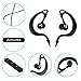 Bluetooth Headphones,Syllable Noise Canceling Premium Sound with Bass and Microphone Sports Wireless Earbuds Earphones Headsets for Running Workout Gym -Black