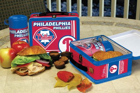 Philadelphia PHILLIES MLB Baseball Metal LUNCH BOX & Thermos Lunchbox New Gift