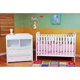 Athena Leila 2 Piece Nursery Set, White Athena Leila 2 Piece Nursery Set, White