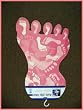 Pink Shaped Toe Foot Bathroom Rug Mat