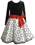 Bonnie Jean Girls 7-16 Stretch Velvet Bodice To Drop Waist Organza Skirt