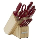 KitchenAid 12-pc. Cutlery Set with Natural Block - Red