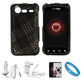 Matte Black with Silver Plaid Design 2 Piece Protective Crystal Hard Shield ....