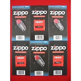 6 Value Pack of Zippo lighter Wicks and Flints Sealed Packs