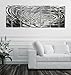 Silver Metal Wall Art Large Home Living Room 3D Decor Abstract Designs Modern Sculptures Unique Textured Panels Contemporary Accent Minimalist Luxury Hanging Artwork Decoration Statements2000 by Jon Allen -68x24 inch