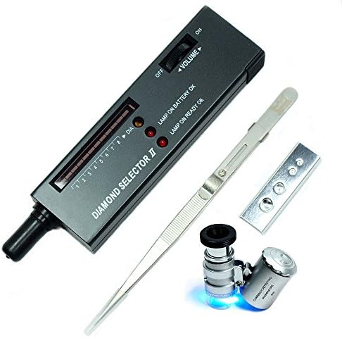 Diamond tool kit : Diamond Tester - 60X Jeweler's Loupe - Gemstone Tweezers