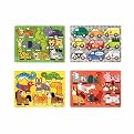 Melissa & Doug Pets, Zoo, Farm and Vehicles Wooden Mix 'n Match Peg Puzzle Bundle