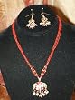 Lakh Kundan Maroon Necklace Jewelry Set Belly Dance/Dangling Earrings(Brand New) Free Shipping