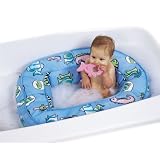Leachco Bath 'N Bumper - Cushioned Bath Tub - Blue Fish