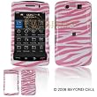 Pink and White Zebra Animal Skin Design Snap-On Cover Hard Case Cell Phone Protector for BlackBerry Storm II 2 9550