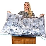 Homely Bliss Space Bags Jumbo Size. Largest Vacuum Valve Home Storage Bags (34x45 inch)