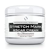 The #1 Professional - Best - Stretch Mark Cream- Acne Scar Removal - Ideal for Prevention Treatment of Old Stretch Marks and Scar Marks - Perfect for Pregnancy Includes Shea Cocoa & Mango butter w/ Organic Oil - 4 oz -