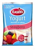 EasiYo Sweet Strawberry Yogurt Base and Culture, 8.47-Ounce / 240g e, Pack of 5
