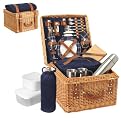 Canterbury Deluxe Willow Basket - Navy Blue