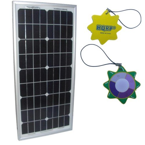 HQRP 20 Watt Monocrystalline Solar Panel 20W 12 Volt in Anodized Aluminum Frame Rectangular shape plus HQRP UV Chain / UV Radiation Health Tester HQRP 20 Watt Monocrystalline Solar Panel 20W 12 Volt in Anodized Aluminum Frame Rectangular shape plus HQRP UV Chain / UV Radiation Health Tester