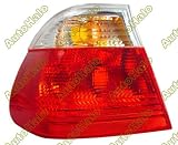 99-01 BMW E46 3 SERIES EURO TAIL LIGHTS - RED / CLEAR - 4DR - KS