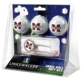 Mississippi State Bulldogs NCAA 3 Ball Gift Pack w/ Cap Tool
