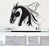 Vinyl Wall Art Decal Sticker Flowing Horse Head 21"x30" #320s