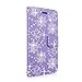 Core Prime/Prevail LTE Case, Cellularvilla [Stand Feature] Wallet Case Premium Pu Leather Flip Cover [3 Card Slots] for Samsung Galaxy Core Prime/Galaxy Prevail LTE (SM-G360) (Purple Glitter)