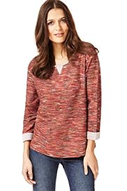 Indigo Collection Space-Dye Sweat Top