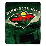 NHL Minnesota Wild 50-Inch-by-60-Inch Micro Raschel Plush Throw "Power Shot" Design