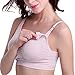 4HOW Womens Nursing Bra Maternity Breastfeeding Brassiere Pink S Fit for 30CD 32BC 34AB