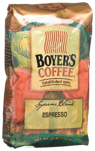 Boyer's Coffee Espresso, 16-Ounce Bags (Pack of 2)
