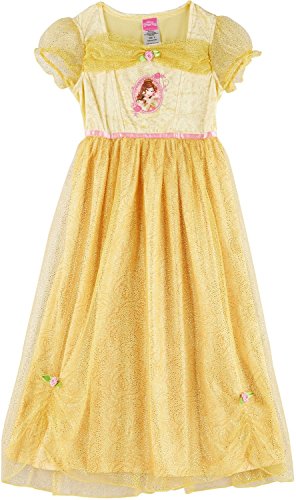Disney Princess Little Girls' Belle Yellow Fantasy Nightgown 6