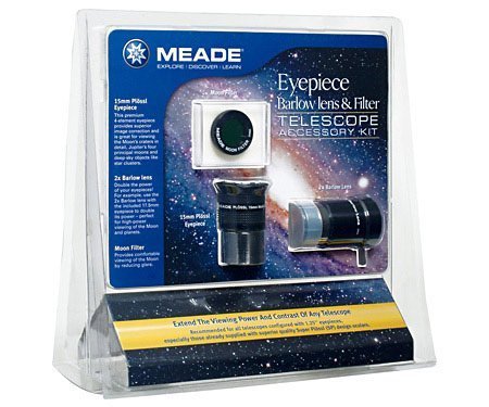 Meade 3-Piece High Power Eyepiece, Filter & Barlow Lens Kit